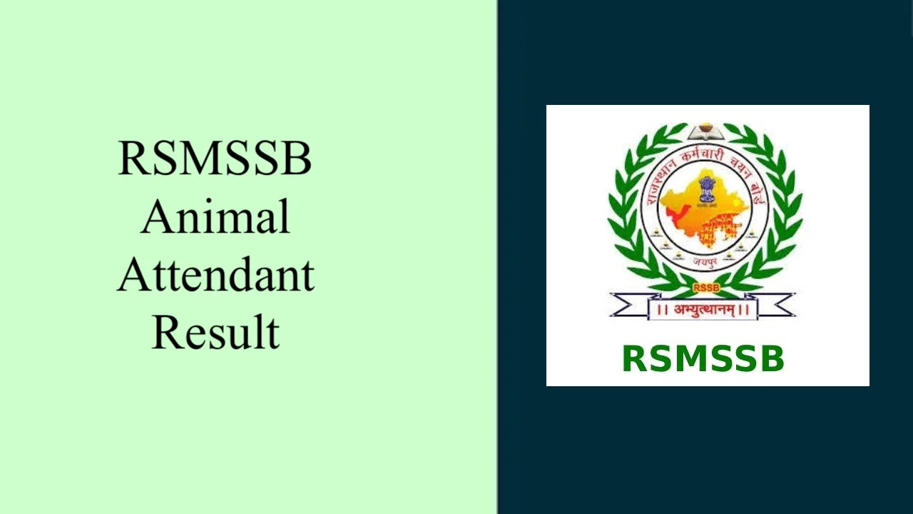 rsmssb animal attendant result