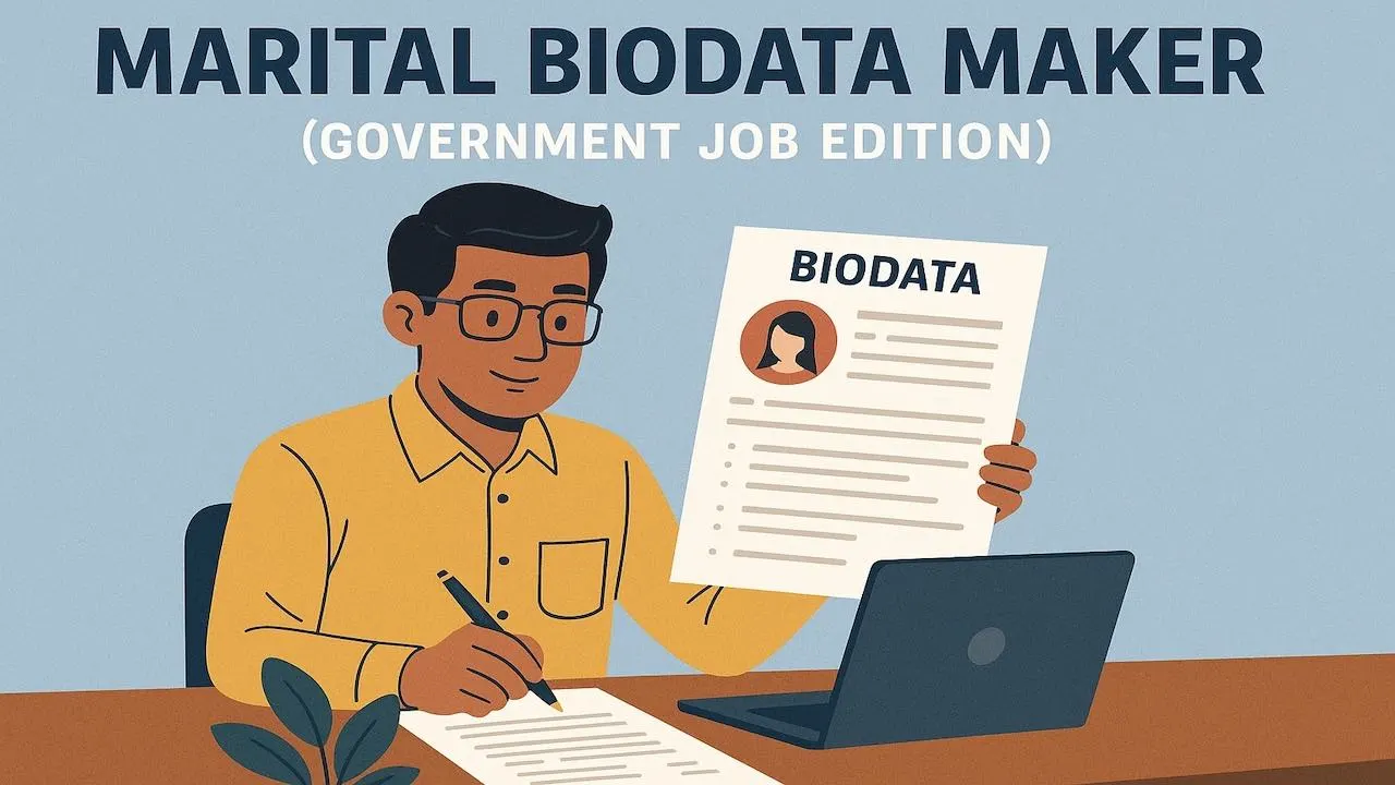 Marital Biodata Maker (Government Job Edition)